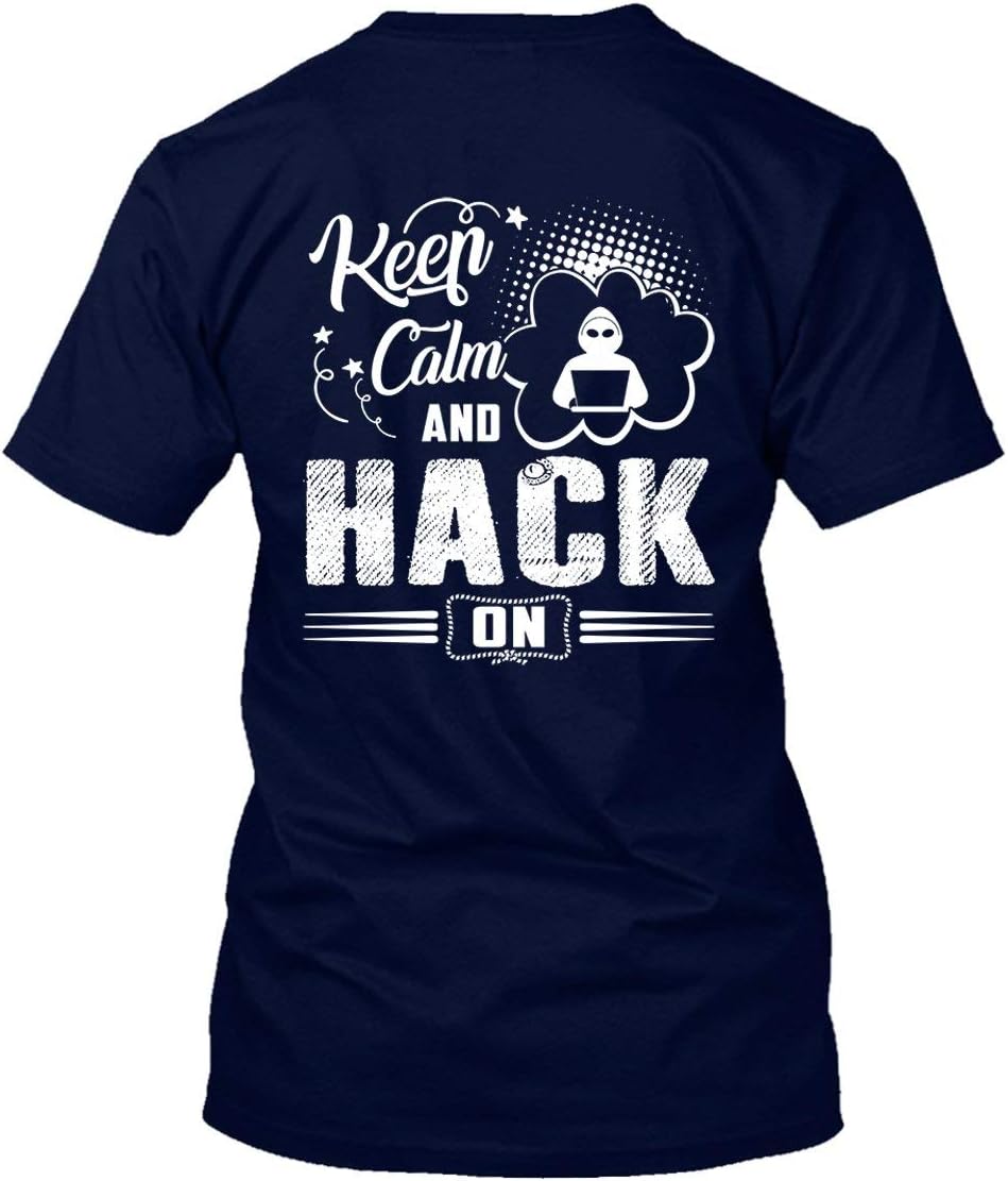 Keep Calm and Hack On Cool Unisex Cotton T Shirts, Tee Shirt