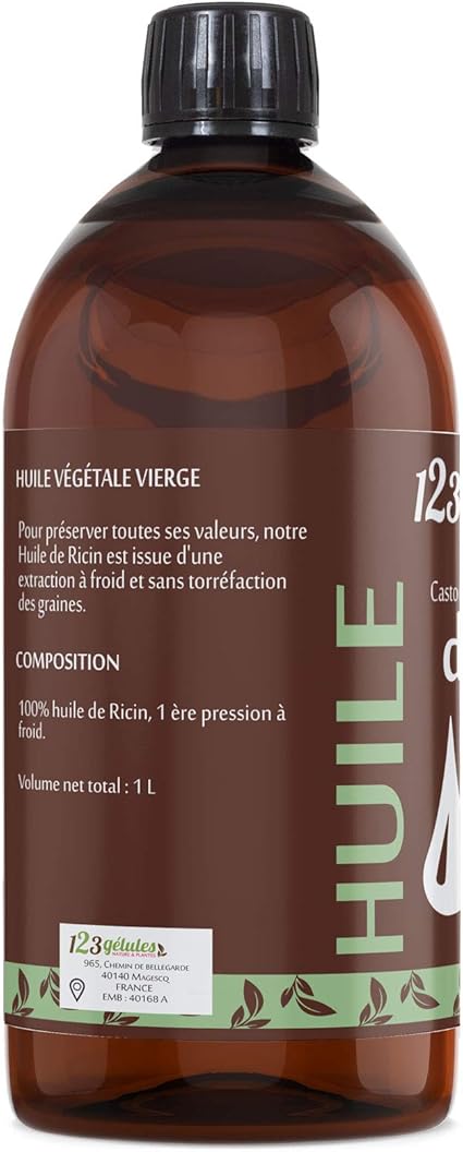 Huile De Ricin 1l Pure Et Naturelle Barbe Cheveux Cils Ongles Peau Amazon Fr Beaute Et Parfum