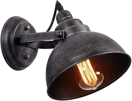 Anmytek Black Silver Color Wall Light Fixture Industrial Retro