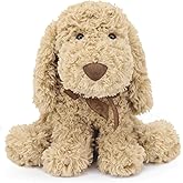 WEIGEDU Poodle Puppy Goldendoodle Stuffed Animal, Adorable Toy Dog Labradoodle Plush for Kids Boys Girls Birthday Easter Nursery Bedtime Gift, 11.8“ Golden