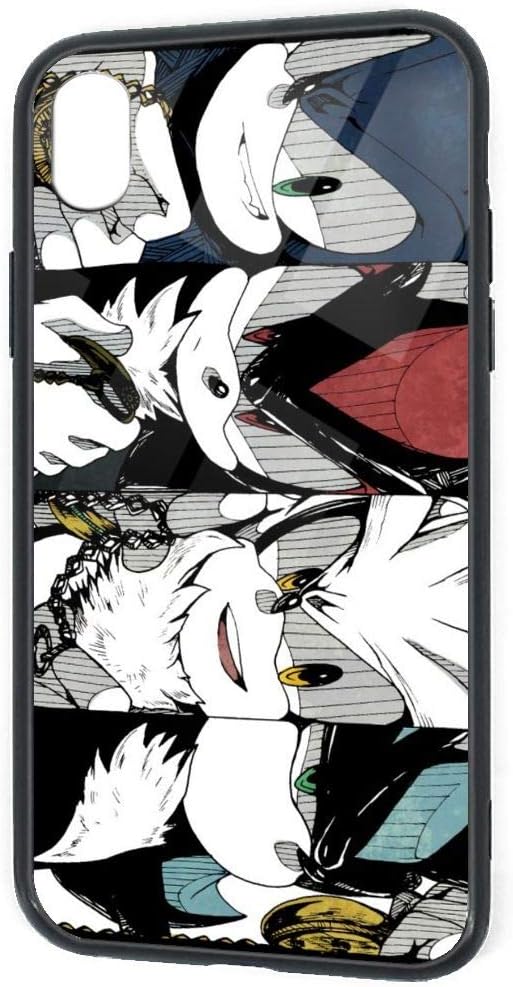 Cool Design iPhone XR Case, Sonic Shadow Silver Mephiles Game Theme Fan Painting SandProof Shock Absorption Slim Fit Drop Protection Tempered Glass Cover Case for iPhone XR 6.1 Inch