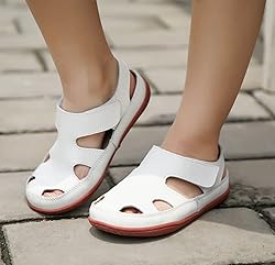DADAWEN Boy's Girl's Leather Soft Closed Toe