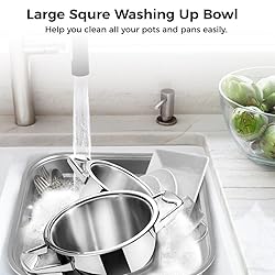 BOSREROY 20.8CM Stainless Steel Washing Up