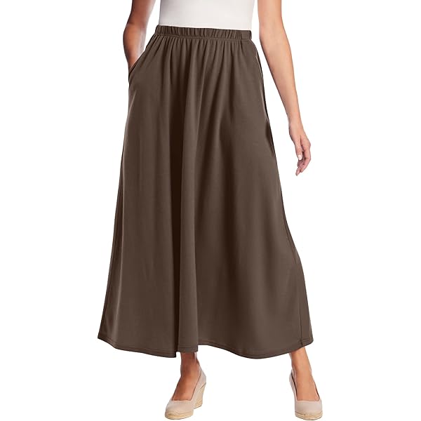 Woman Within Plus Size Petite 7-Day Maxi Skirt - S