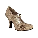 Ruby Shoo Women's Gold Elsy Lace Mary Jane Pumps UK8 EU41