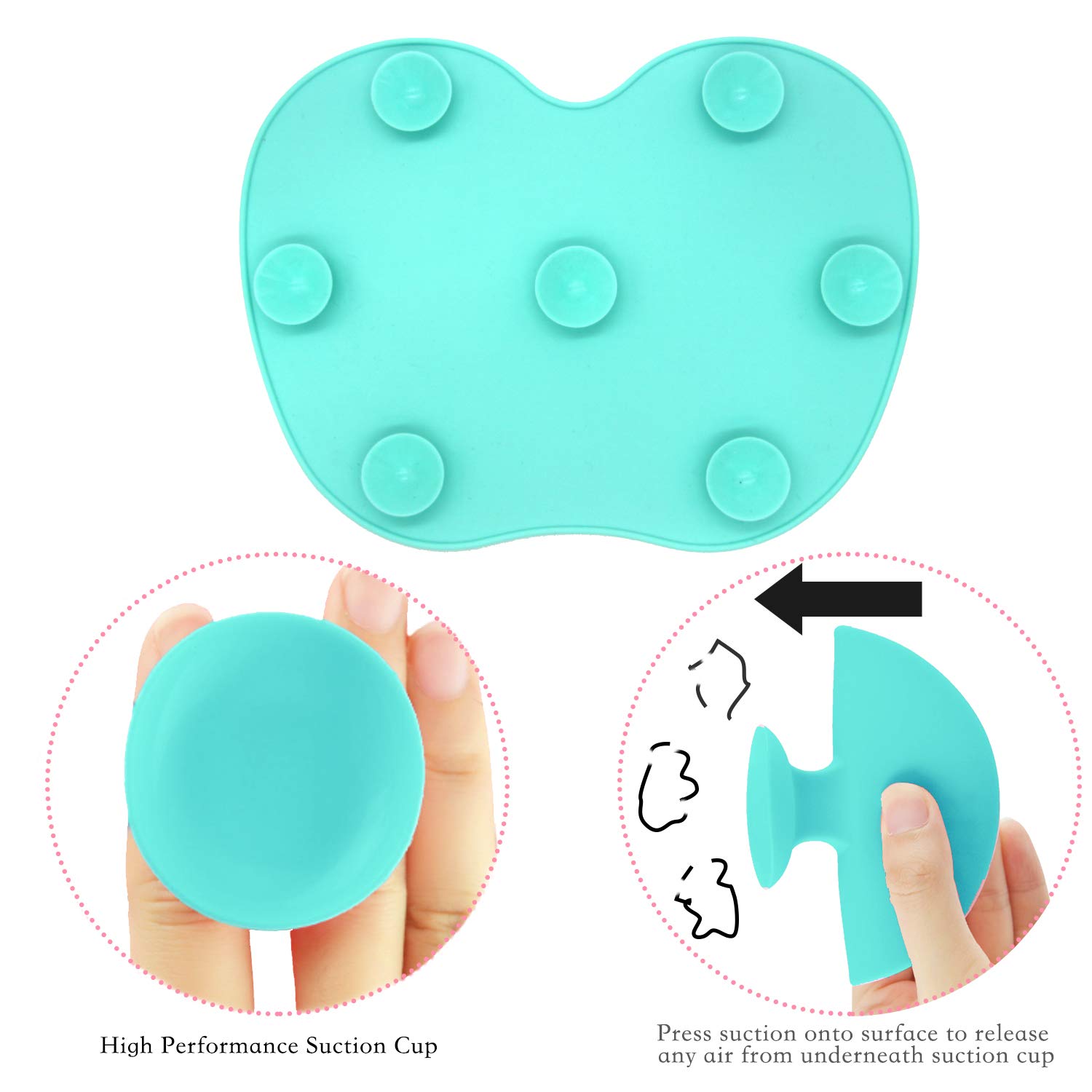 Portable Makeup Brush Cleaning Mat, Pack of 2 Colors Silicone Suction Cup Portable Cosmetic Brush Cleaning Tool for Travel & Home: Beauty