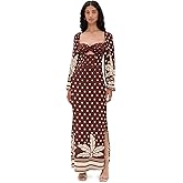 Dress To Women's Cropped Palm Tree Print Crepe Dress