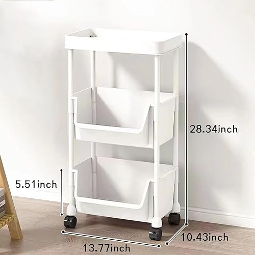 Diaper Change Organizer Rolling Diaper Caddy Cart 3-Tier Baby