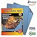 LauKingdom Grill Mat 100% Non-Stick BBQ Grilling Mat, Reusable Barbecue Accessories (Set of 2) 10 Year Warranty