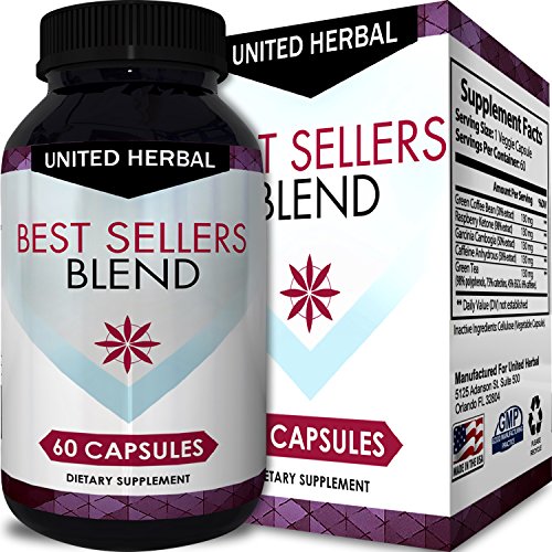 Garcinia Cambogia Green Coffee Bean Raspberry Ketones Weight Loss Supplement - Natural Diet Pills for Men & Women Burn Fat Appetite Suppressant Natural Carb Blocker Pure Green Tea - United Herbal