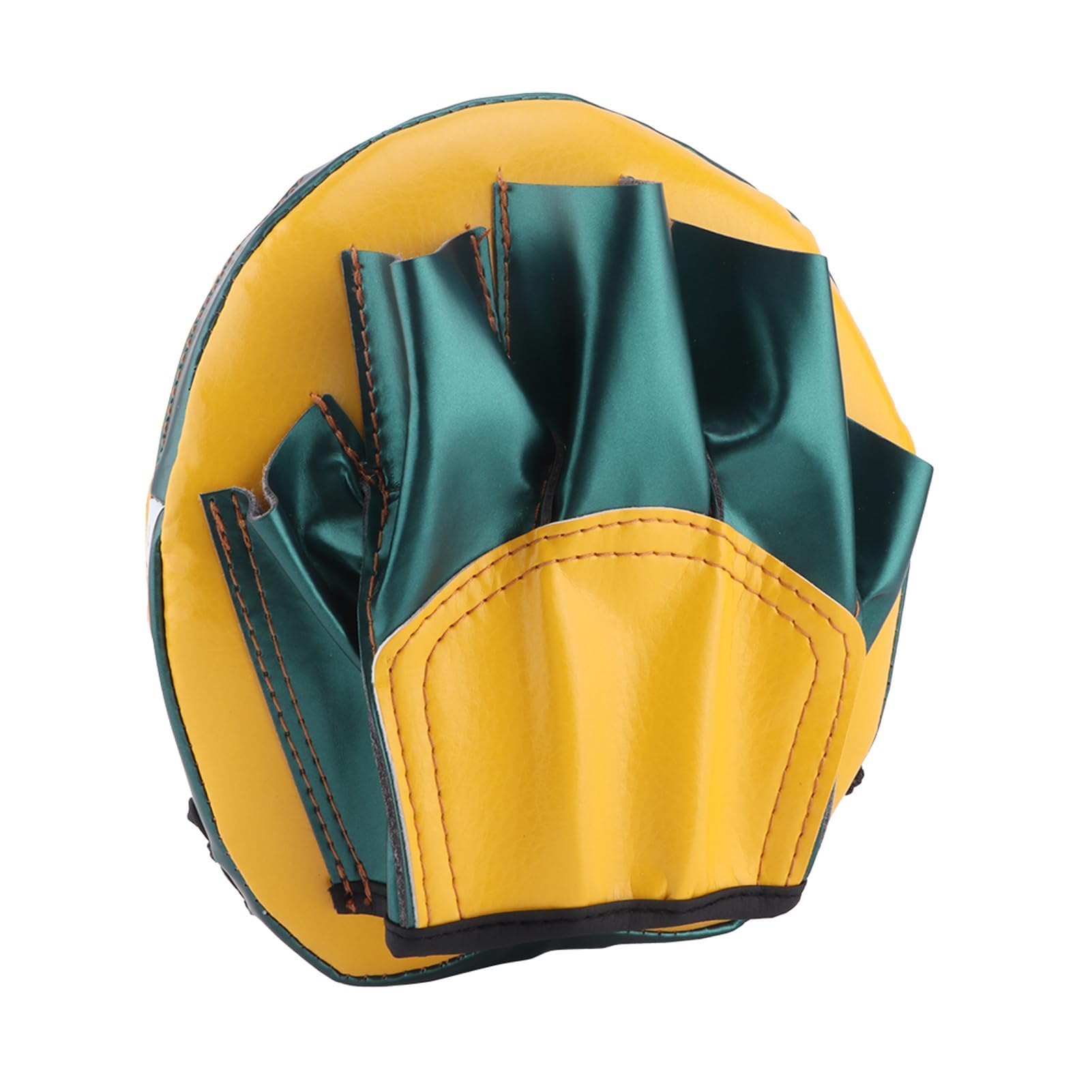 1Pcs Mini Boxing Focus Mitts, 18.5x17x5cm/7.3x6.7x2.0in PU Leather Boxing Pads, Boxing Curved Focus Punching Mitts Target Pads for Kickboxing, MMA, Muay Thai, Punching (Yellow)