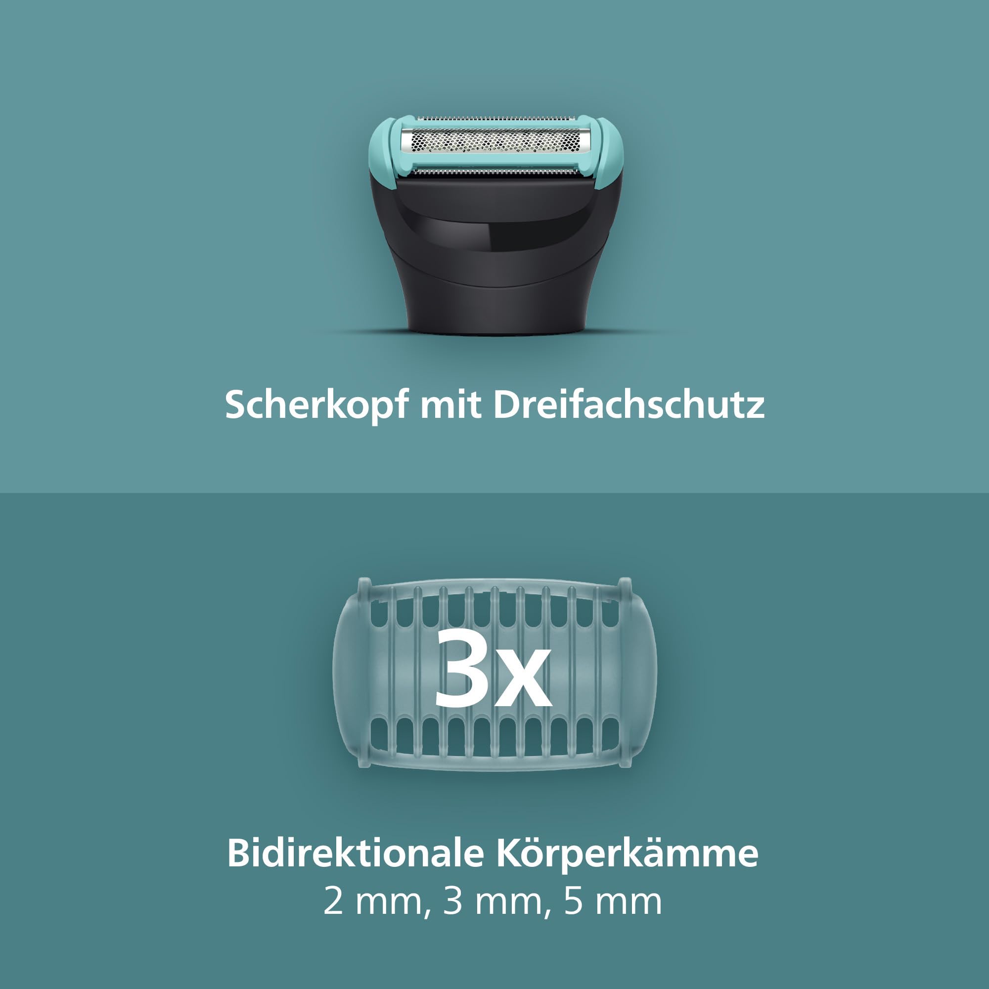 Philips Bodygroom Series 5000 – Trimmer für Männer mit Rasiersystem mit Dreifachschutz, auch zur Nutzung im Intimbereich, 100% duschfest, 100 Min. Laufzeit, Modell BG5470/15 3