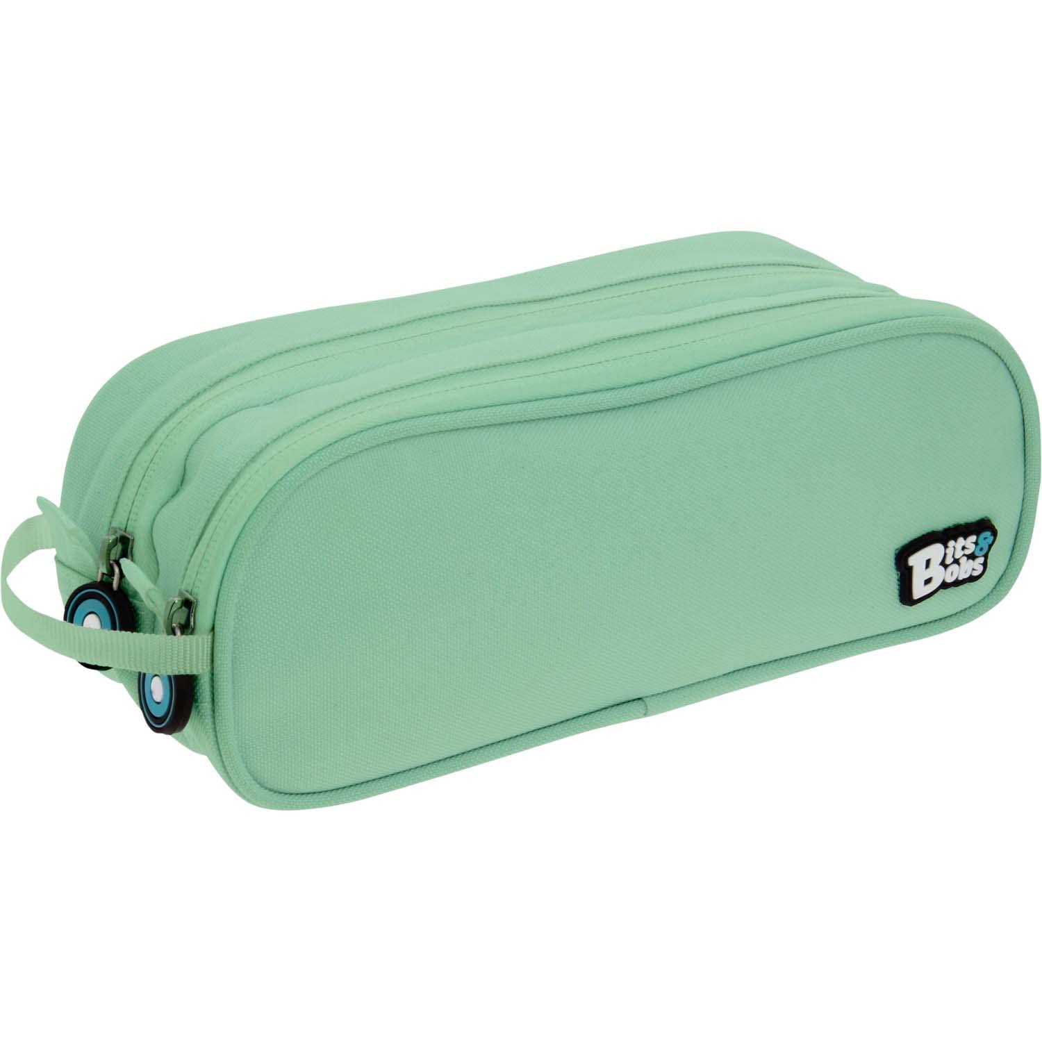 Grafoplás | Double School Case | Mint | 24.5 x 9.5 cm | Bits & Bobs | Soft Colours, Mint Soft, 24,5x9,5cm, School