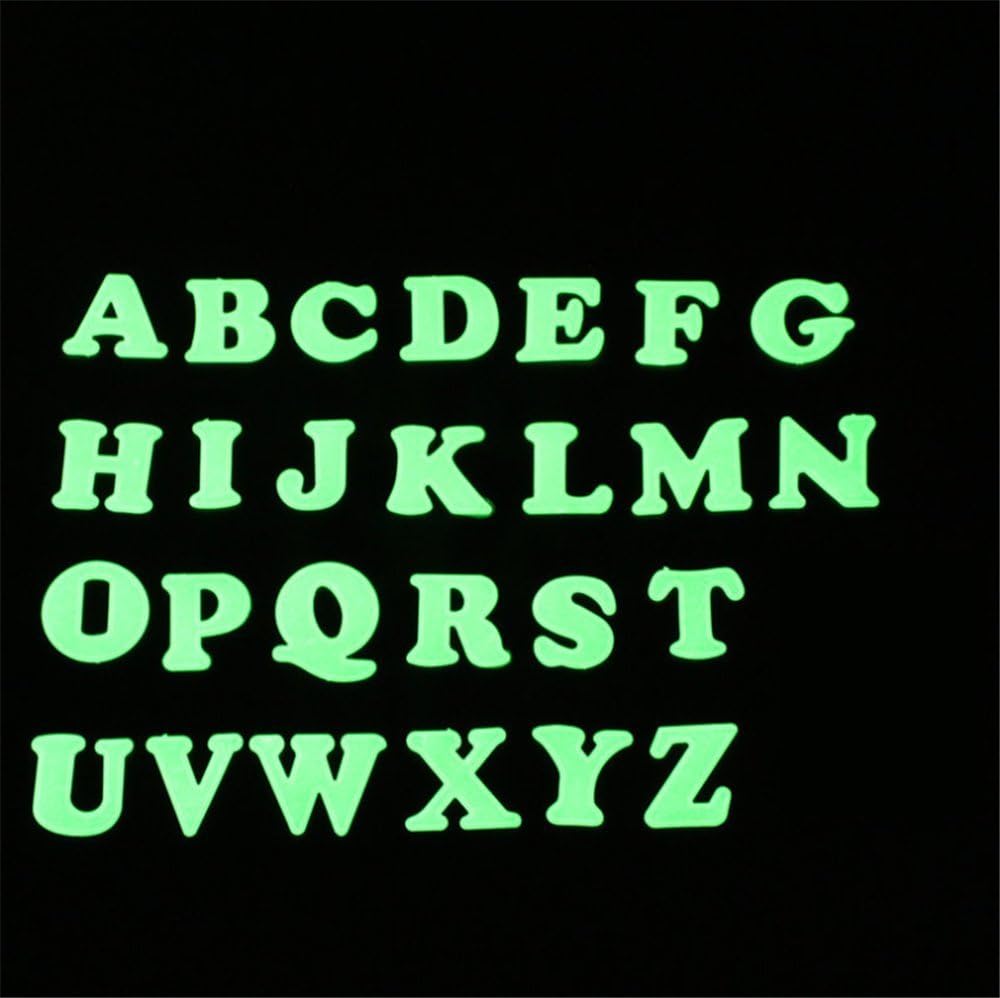 3D Letter Luminous Sticker （ 26 PC） of 3/ in Dark Fluorescent/Easy Peel/Reusable/for Wall and Baby Kids Room