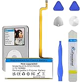 OHZHAO Upgrade Replacement 750mAh Long-Lasting Classic Battery 616-0232 Compatible with iPod Classic 5th - 7th Generation Video A1136 A1238 6th 80GB 6.5th 120GB 7th 160GB 5th 30GB with Tool Kits