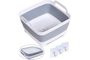 DUOFIRE Foldable Wash Basin 9L（2.37 Gallons） Dish Tub Collapsible Portable Dishpan (1 pc)