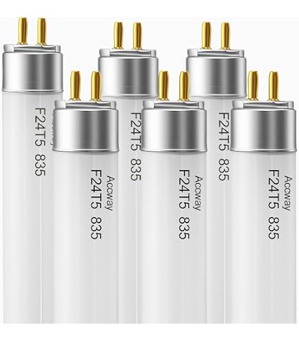 Accway F14T5/830 22-Inch T5 Fluorescent Tube – 14W 3000K Warm White, G5 Mini Bi-Pin Base, Under Cabinet Light Replacement, 7500-Hour Lifespan
