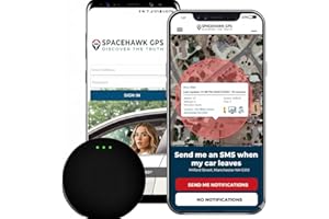 SpaceHawk GPS Tracker - Real-Time Mini GPS System. Hidden GPS Tracking Device for Cars, Trucks, Trailers, Assets & Fleet Vehicles. Waterproof Portable GPS Tracker with Magnet & Long Battery.