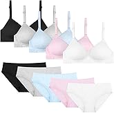 Phennie's Big Girls Cotton Training Bras Kids Wireless Light Padded for Teens 10-18 Years