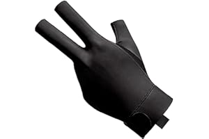 Miayaya Pool Glove Three Open Fingers Billiards Glove Pool Cue Gloves for Snooker Cue Sports Billiards Match Gloves fits on Left Hand