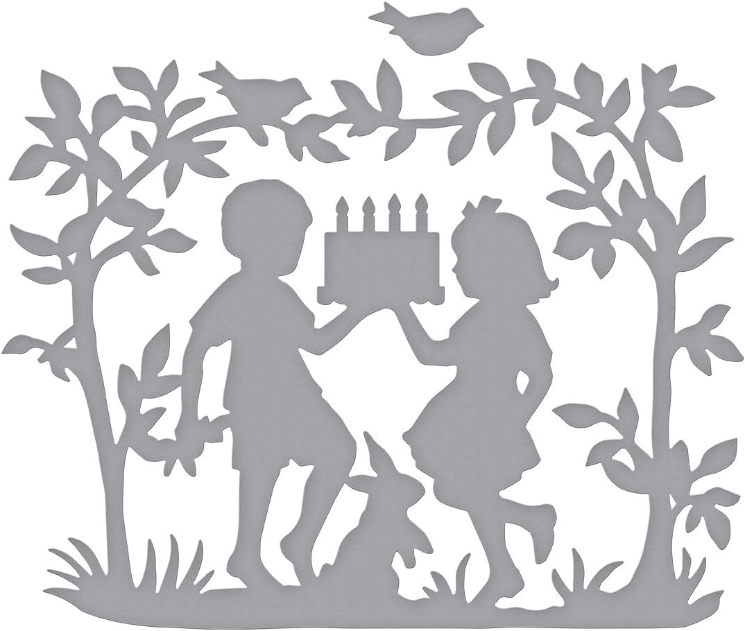 Spellbinders Bring Happy Wishes Etched, Copper, Large Die: 9.4 x 7.4 cm, Large Die: 9.40 x 7.40 cm