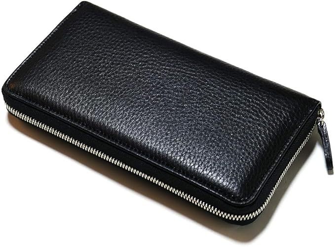 優先配送 オリジナルパース ナカムラ Cwl1114 Black レザー 本革 牛革 大容量 長札 サイフさいふ 財布 レディース メンズ ラウンドファスナー財布 長財布 財布