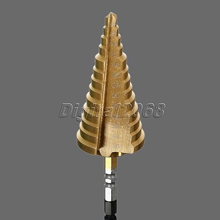 Generic 1 Pc HSS Steel Large Step Cone Wood Drill Titanium Step Cone Drill Bit 6-35mm Hole Cutter Tools