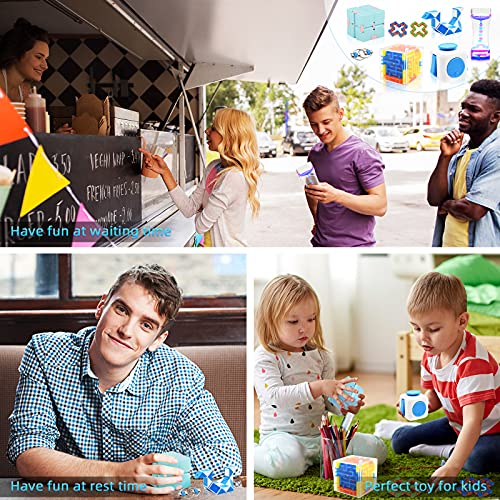 Sensory Fidget Toys Set Fidget Pack Cheap, Relieves Stress and Anti-Anxiety Push pop for Kids Adults Perfect for Birthday Party Favors, School Classroom Rewards 8 Pcs