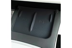 gatufedola Upgrade fit Tesla Model 3/Y Center Console Wireless Charger Mat - Silicone Cover with Wireless Charging Phone Pad, Interior Accessories for Tesla Model 3/Y(for txw-fh)