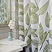MangGou Leaves Fabric Shower Curtain,Polyester Bathroom Curtain,Decorative Shower Curtain Liner with 12 Hooks,Machine Washable,72 x 72 inch,Green