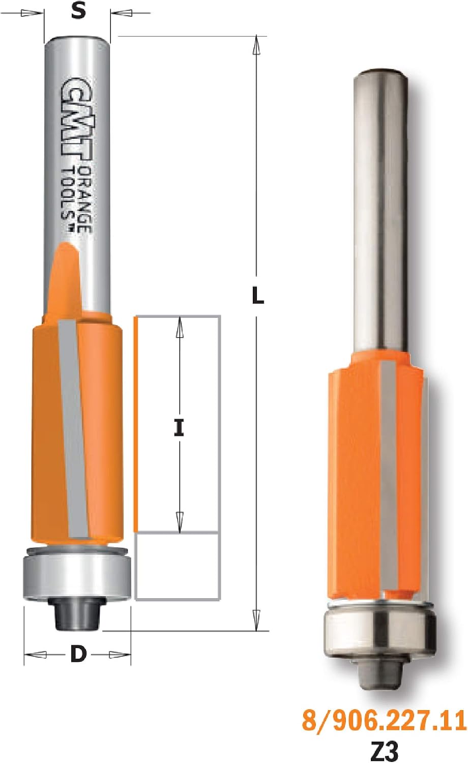 CMT Orange Tools 906.095.11 Hm S 8 D 9.5 x 25, 9.5x25 - Image 5