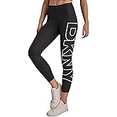 DKNY Womens Exploded Logo High Waist Balance Compression Legging