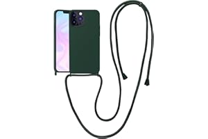 VooDirop Crossbody Case for iPhone Xs Max with Strap, iPhone Case with Adjustable Lanyard Rope, Drop Protection Silicone Phone Case for iPhone Xs Max 6.5’’ Midnight Green