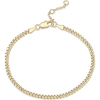 thumbnail image 2 of Barzel 18K Gold Plated Flat Mariner Anklet For Women – Made In Brazil, Lobster Claw Clasp 2 of 13