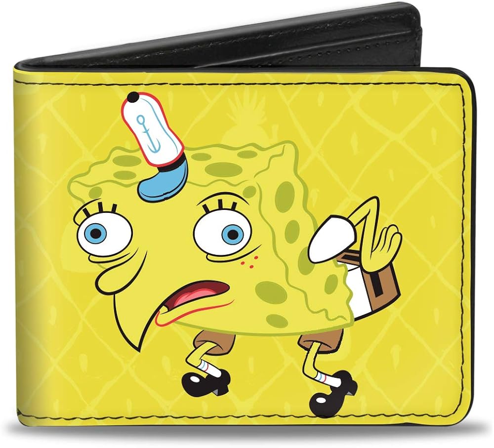 Amazon.com: Buckle-Down Men's Standard Bifold Wallet, SpongeBob ...