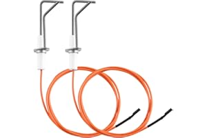 Tigbear 62-24164-01 Direct Spark Ignitor for Rheem Furnaces Flame Sensor Igniter Sensing Rod, 232258 2-Prong Electrode Assembly, Fire Pit Spark with 31.5" High Temperature Cable Wire