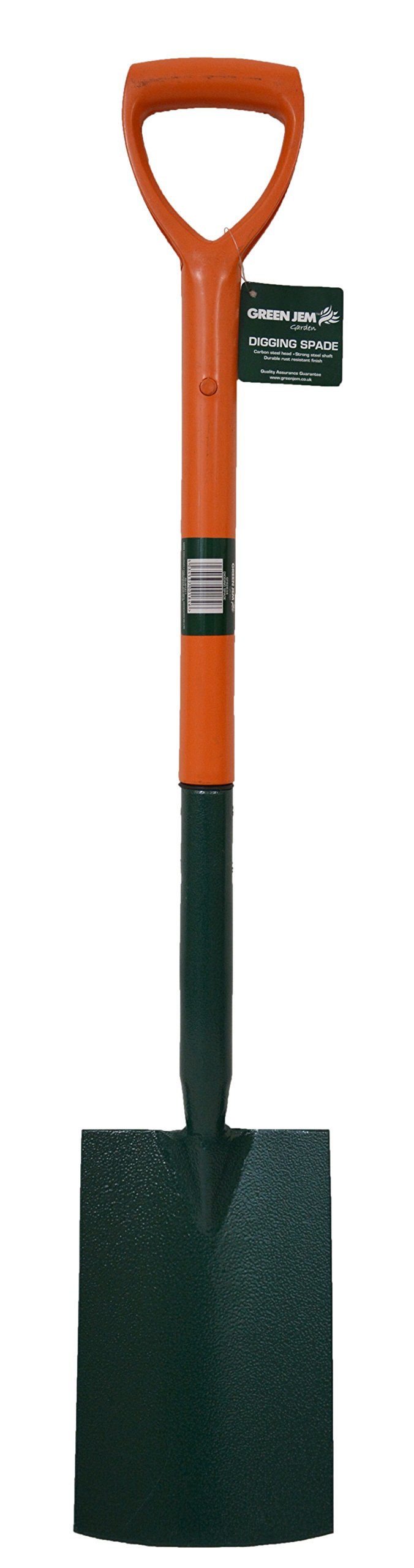Green Jem Carbon Steel Digging Spade - Orange
