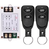 DC 12V 40A Relay, 1CH Universal 433Mhz Remote Control Wireless Latching Function Switch for Industrial &amp; Low Voltage Power Systems
