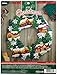 Bucilla Felt Applique Wreath Kit, 16 by 16-Inch, Snow Village