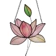 Stained Glass Tulip Window Hanging Panels