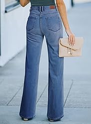 Sidefeel Womens Jeans Trendy 2024 Wide Leg High
