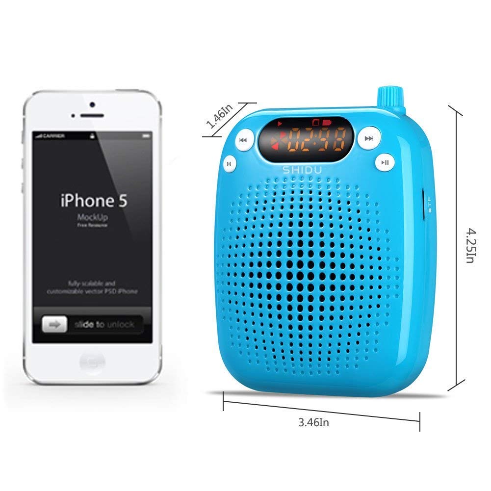 10W Wireless Voice Amplifier, Portable PA System Speaker with UHF Wireless Microphone Headset for Teachers, Tour Guides, Coacher, Singing, Training and Presentation