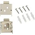 Universal Replacement mounting Brackets for Roller Blinds (Top Rail Spring Buckle，Beige)
