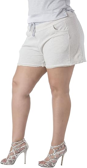 plus size french terry shorts