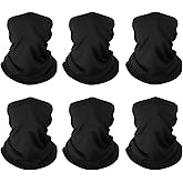 6 Pack Neck Gaiter Bandana Face Mask: Cooling Gator Mask Face Cover Neck Scarf Balaclava