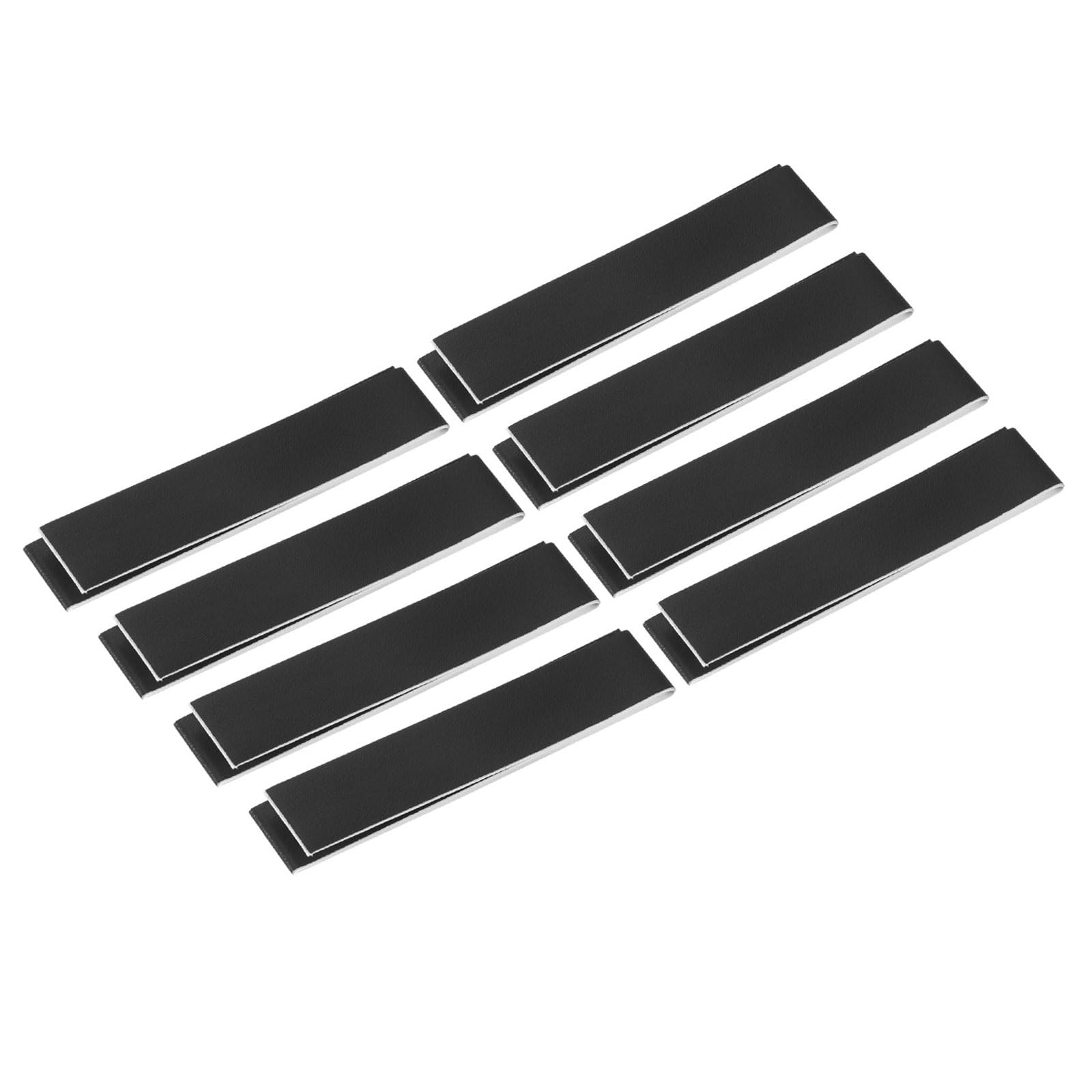 M METERXITY 8 Pack Badminton Racket Protection Tape - Matte Surface PU Material Thickened Racket Frame Stickers, Apply to Badminton/Tennis (9.8"x0.7", Black)