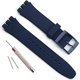 Silicone Rubber Watch Strap/Watch Band Replacement for Swatch (17mm 19mm 20mm)