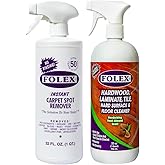 FOLEX Instant Carpet Spot Remover and Hardwood, Laminate, Tile & Floor Cleaner Bundle – Powerful Stain Remover for Carpet, Ru
