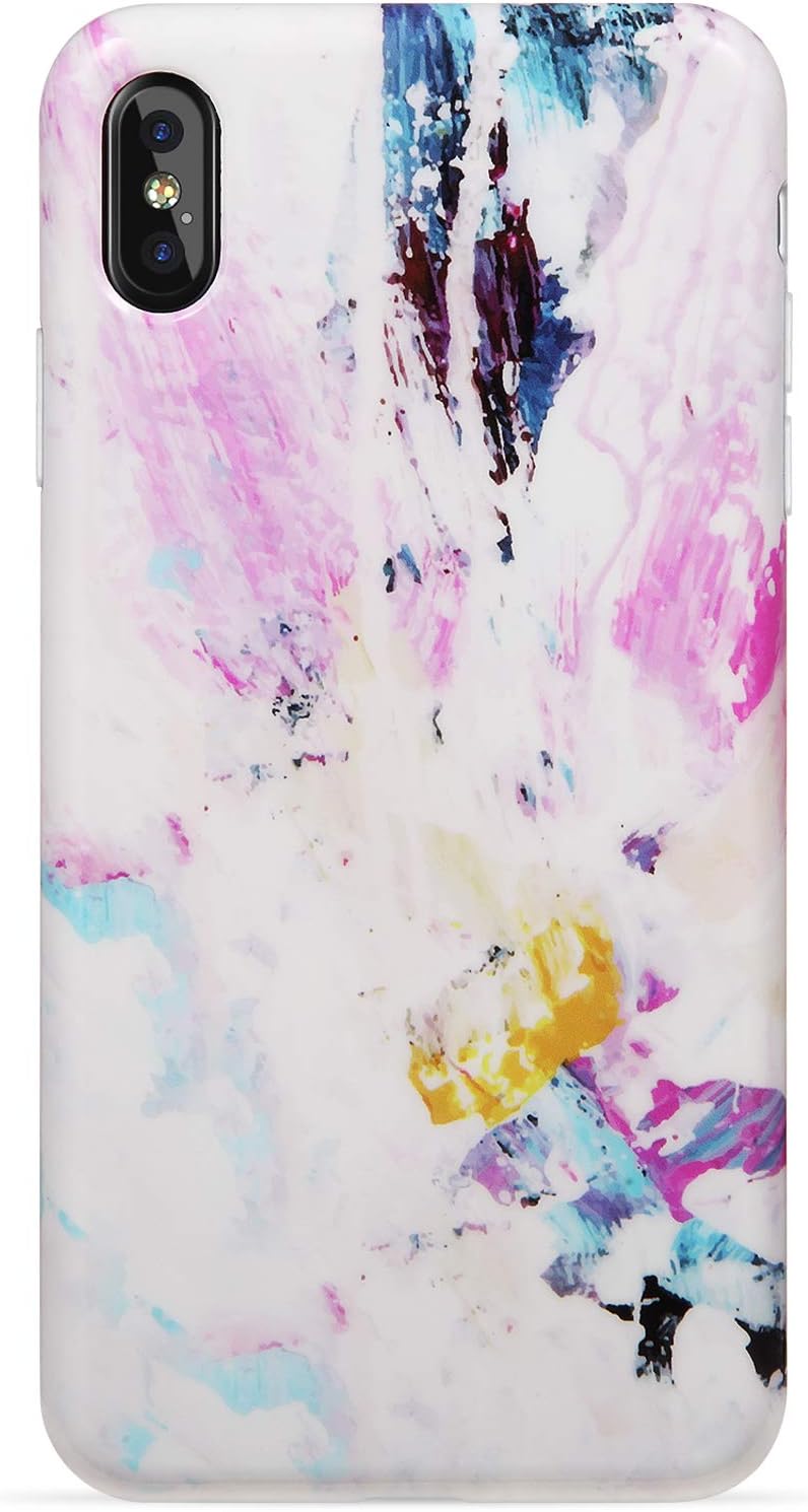 VIVIBIN iPhone Xs Max Case,Colorful Painting for Women, Clear Bumper Soft Silicone Rubber TPU Cover Slim Fit Protective Phone Case for iPhone Xs Max 6.5 inch