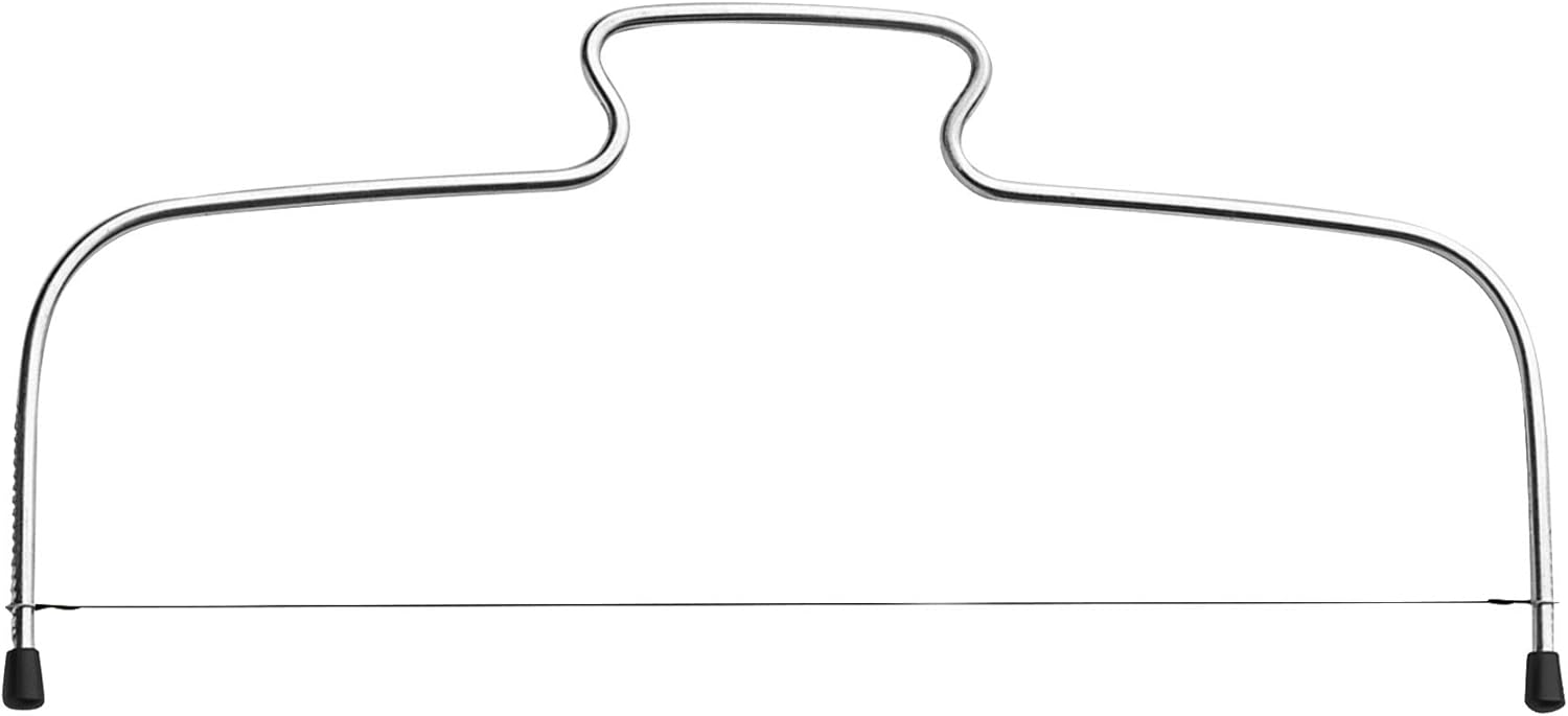 Kaiser Classic Tortenschneider 39,5 x 20,5 cm, Kuchenschneider, Tortenbodenschneider mit höhenverstellbarem Schneidedraht, Edelstahl, Gummifüße